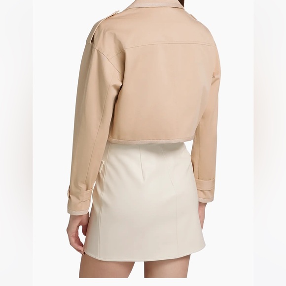 L'AGENCE Beige Double-Breasted Trench Coat - Picture 4 of 5